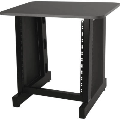 12 Space Rack Stand with Wood Top - Black
