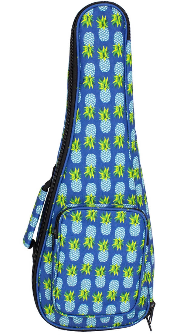 Padded Concert Ukulele Bag - Teal Pineapple