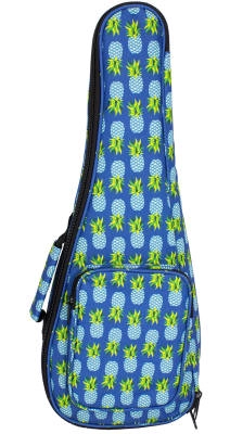 Padded Concert Ukulele Bag - Teal Pineapple