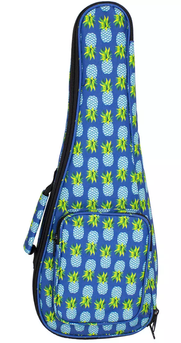 Padded Tenor Ukulele Bag - Teal Pineapple