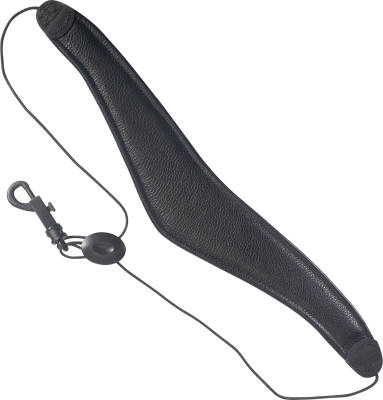 Deluxe Leather Padded Saxophone Strap - Black Rose