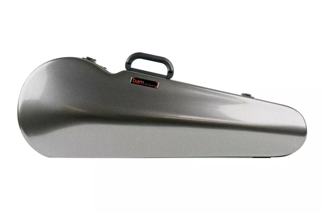 Hightech Contoured Viola Case - Silver Carbon