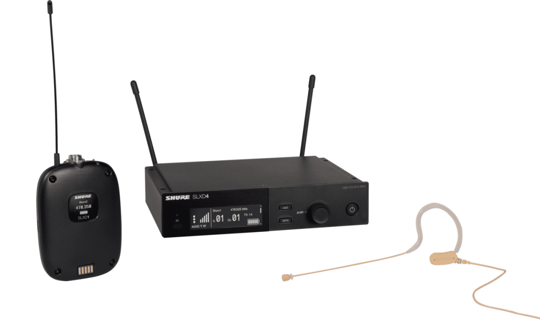SLXD14 Digital Wireless System with MX153T Earset Microphone - H55