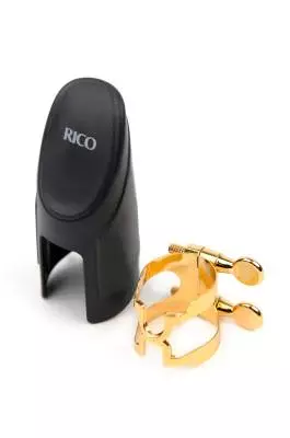 RICO by DAddario - H-Ligature & Cap for Soprano Sax - Gold