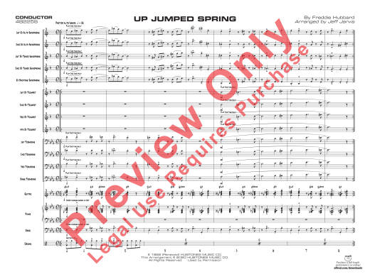 Up Jumped Spring - Hubbard/Jarvis - Jazz Ensemble - Gr. 3.5
