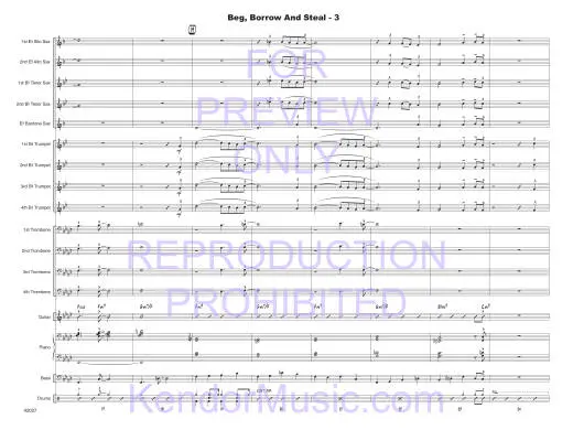 Beg, Borrow And Steal - Shutack - Jazz Ensemble - Gr. Medium Easy