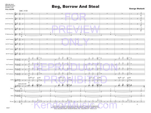 Beg, Borrow And Steal - Shutack - Jazz Ensemble - Gr. Medium Easy