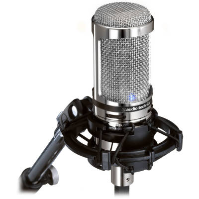 AT2020USB+ USB Cardioid Condenser Microphone with Shock Mount - Limited Edition Mirrored Silver