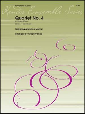 Kendor Music Inc. - Quartet No. 4 (K. 157, Mvt. 3 Presto) - Mozart/Sisco - Quatuor de saxophones