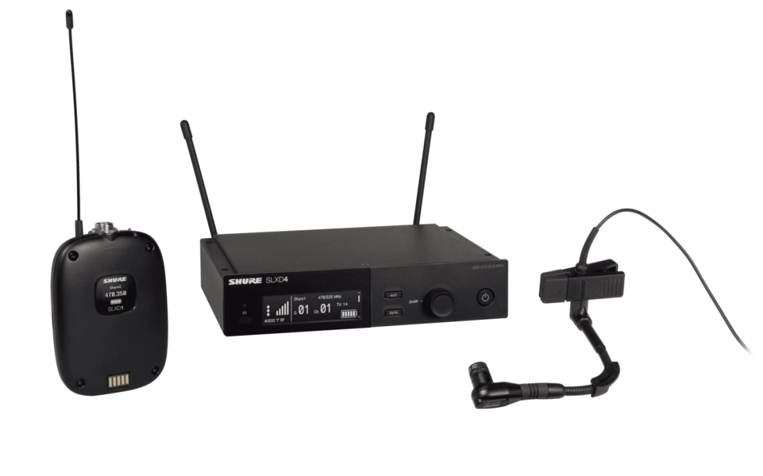 SLXD14 Wireless System with Beta 98H/C Miniature Instrument Mic - J52