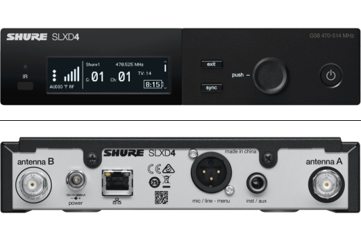 SLXD14 Wireless System with Beta 98H/C Miniature Instrument Mic - H55