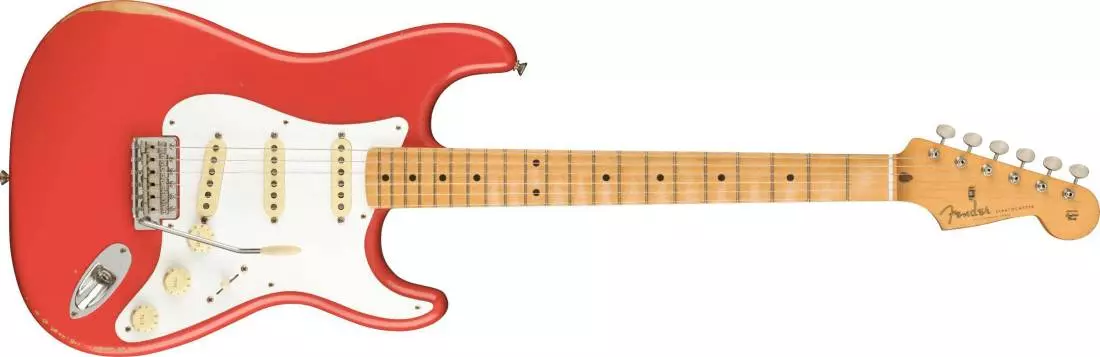 Stratocaster Road Worn \'50, touche en érable - Fiesta Red