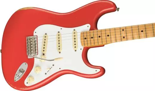Stratocaster Road Worn \'50, touche en érable - Fiesta Red