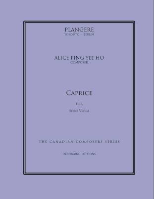 Plangere - Caprice for Unaccompanied Viola - Ho - Viola - Sheet Music