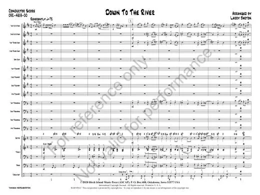Down To The River - Traditional/Barton - Jazz Ensemble - Gr. 2.5
