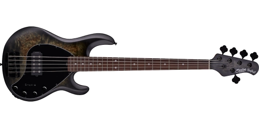 Ray35PB 5-String Poplar Burl Stingray Bass with Gigbag - Trans Black Satin