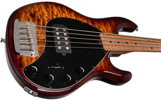 Ray35QM 5-String Quilted Maple Stingray Bass with Gigbag - Island Burst