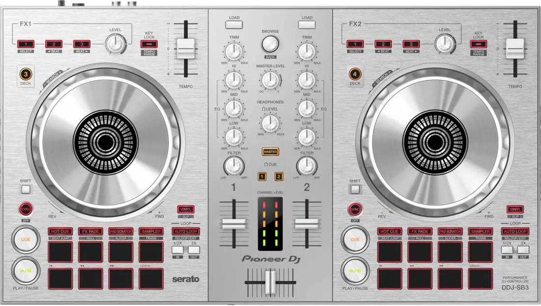 DDJ-SB3 2-Channel Controller for Serato DJ Lite - Special Edition Silver