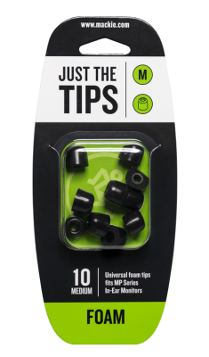 Mackie - Foam Tips for MP Series In-Ear Headphones (10/Pack) - Medium
