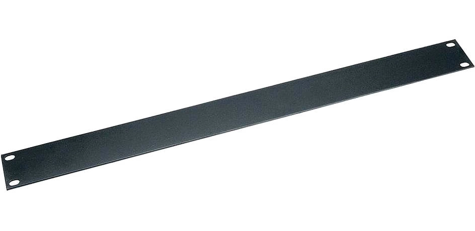 1 RU Blank Panel, Flanged - Black