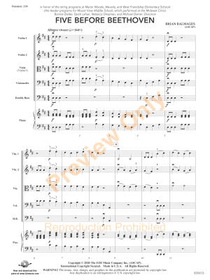 Five Before Beethoven - Balmages - String Orchestra - Gr. 1.5-2