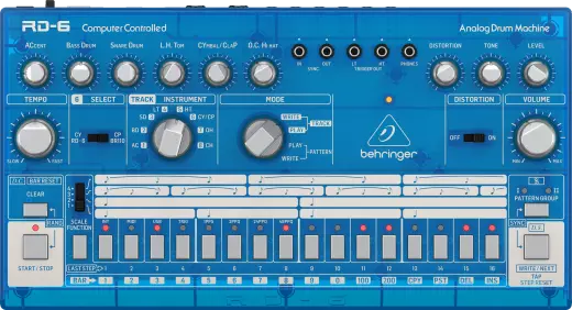 Behringer - RD-6 Analogue Drum Machine - Transparent Blue