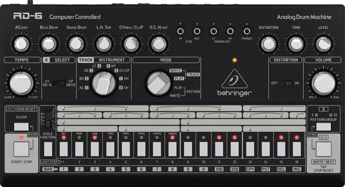 RD-6 Analogue Drum Machine - Black