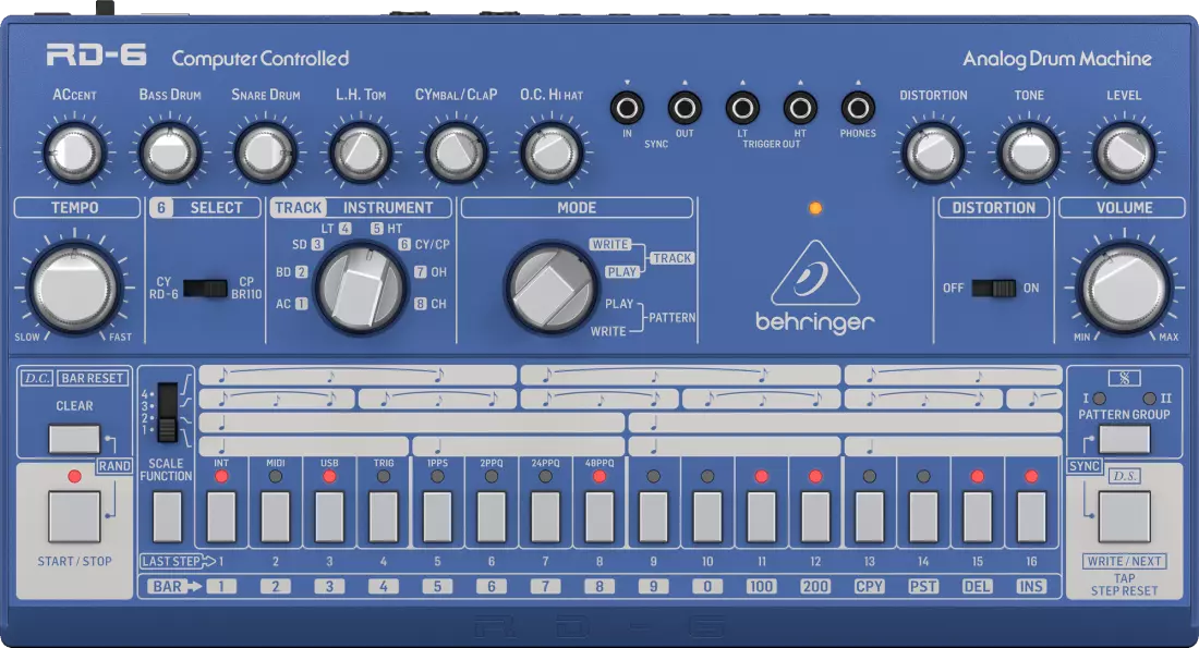 RD-6 Analogue Drum Machine - Blue