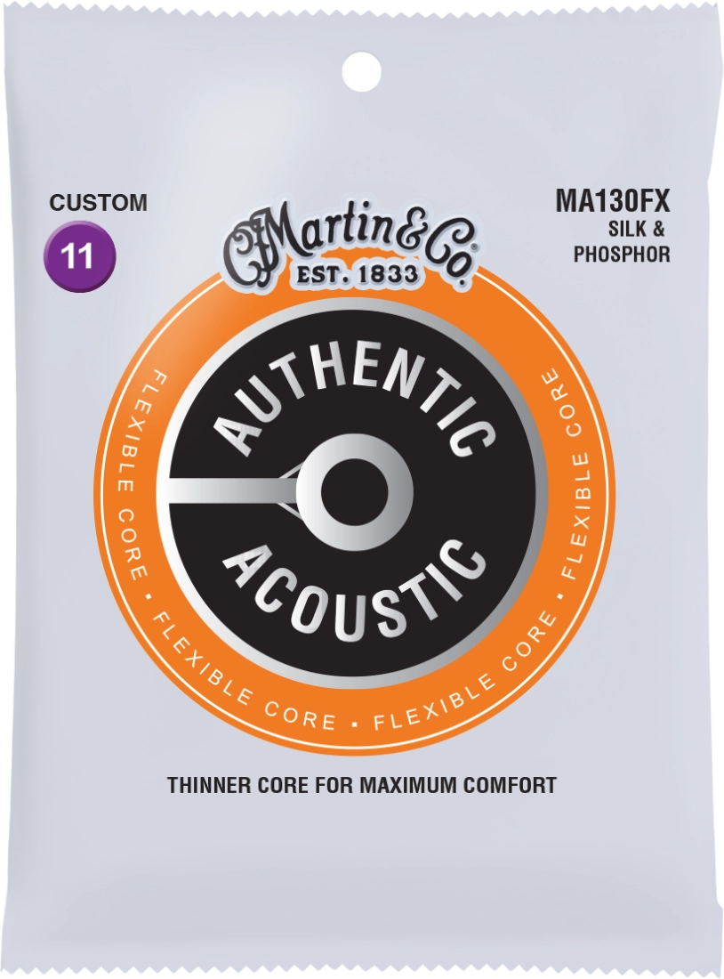 Authentic Acoustic Flexible Core Strings - 11-47 Custom Silk & Phosphor