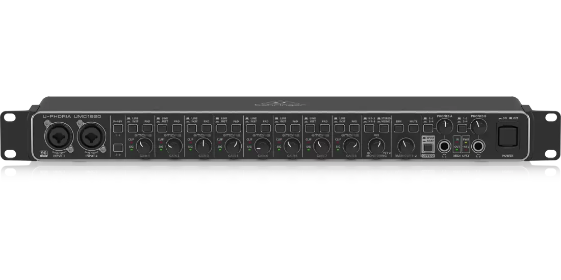 U-PHORIA UMC1820 Audiophile 18x20, 24-Bit/96 kHz USB Audio/MIDI Interface with Midas Preamps