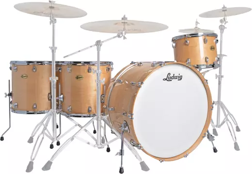 Ludwig Drums - Centennial Zep 4-Piece Shell Pack (26,14,16,18) - Natural Maple