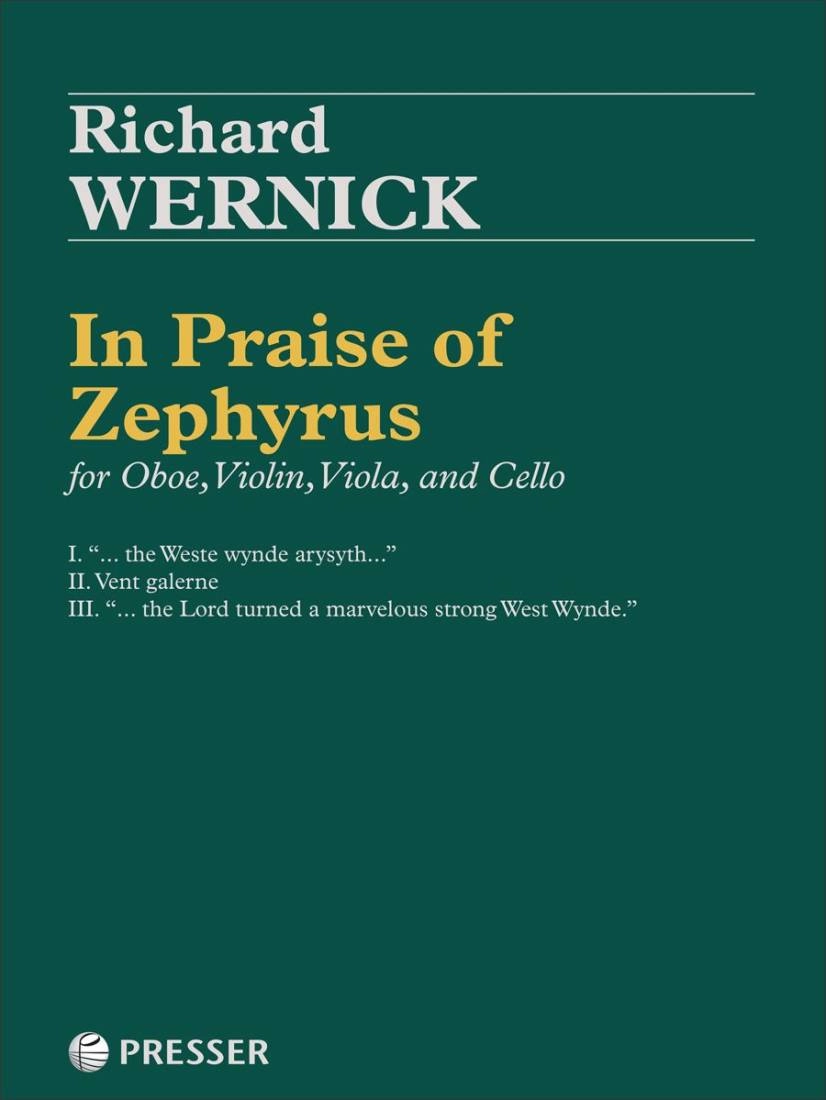 In Praise of Zephyrus - Wernick - Chamber Quartet - Score/Parts