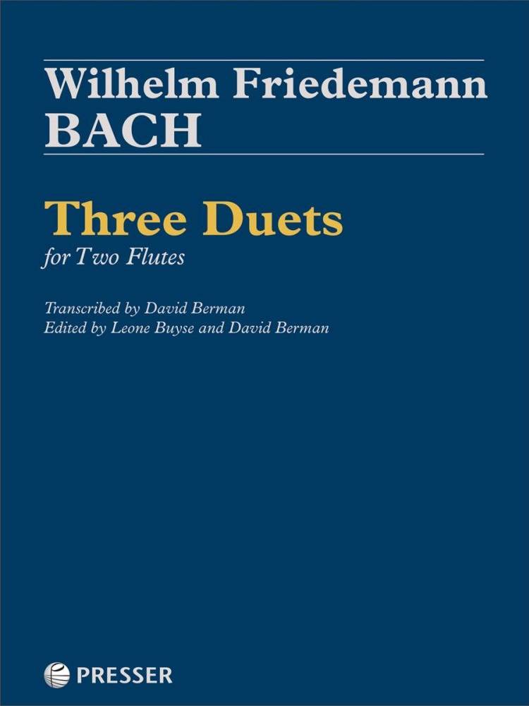 Three Duets - Bach/Berman/Buyse - Flute Duet - Score/Parts