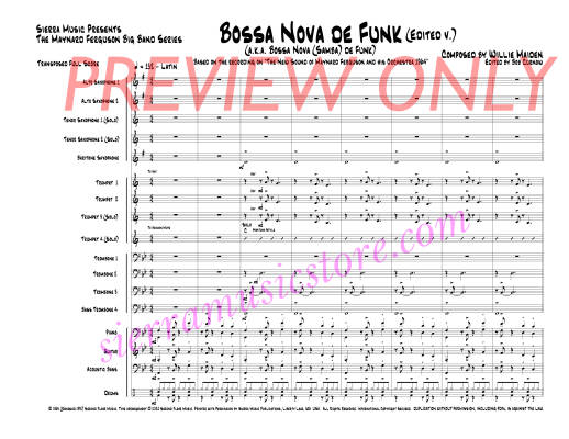 Bossa Nova De Funk - Maiden/Curnow - Jazz Ensemble - Gr. 4