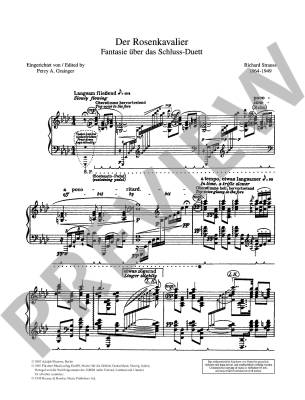 Der Rosenkavalier: Ramble On The Love-Duet - Strauss/Grainger - Piano - Sheet Music