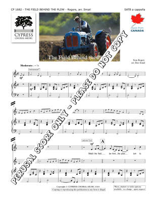 The Field Behind the Plow - Rogers/Smail - SATB