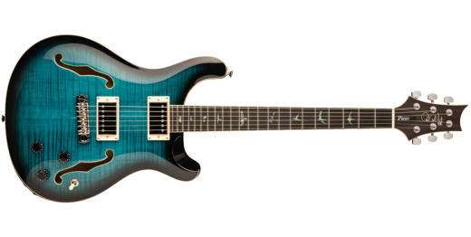 PRS Guitars - SE Hollowbody II Piezo with Case - Peacock Blue Burst