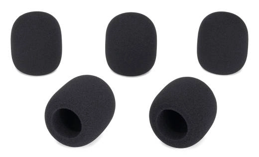 Samson - WS1 Microphone Windscreen 5-Pack - Black