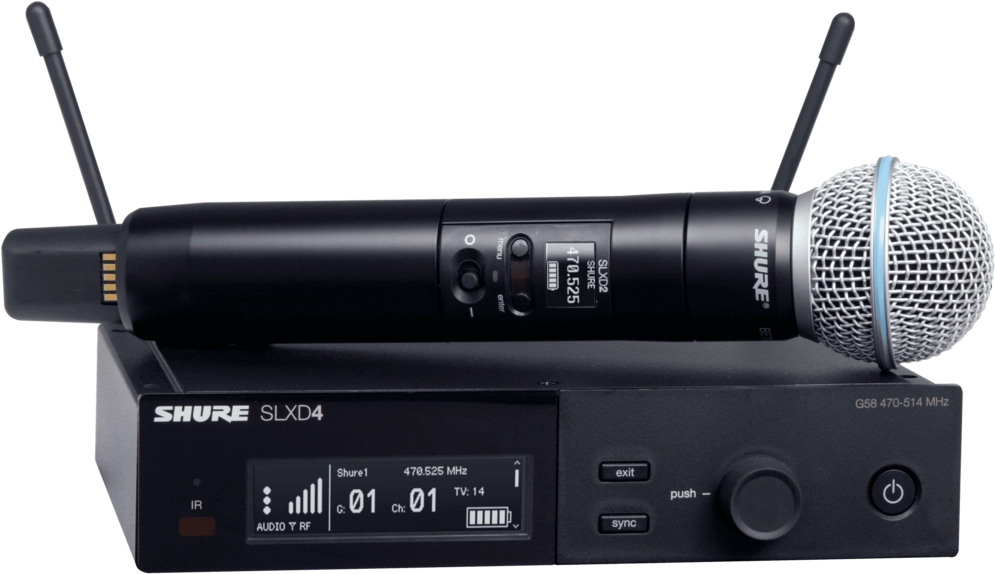 SLXD24/B58 Wireless System with Beta 58A Handheld Transmitter - H55