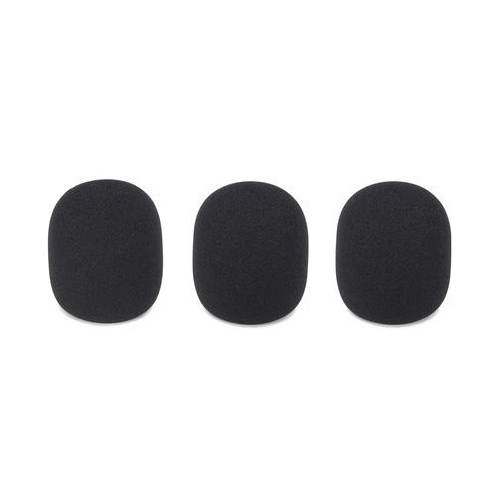 Replacement Windscreens for SE10 and SE50 Earset Microphones, 3 Pack - Black