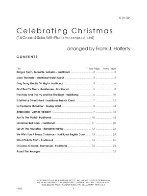 Celebrating Christmas (14 Grade 4 Solos With Piano Accompaniment) - Halferty - Violon - Livre