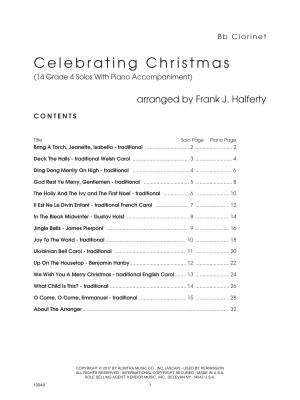 Celebrating Christmas (14 Grade 4 Solos With Piano Accompaniment) - Halferty - Bb Clarinet - Book