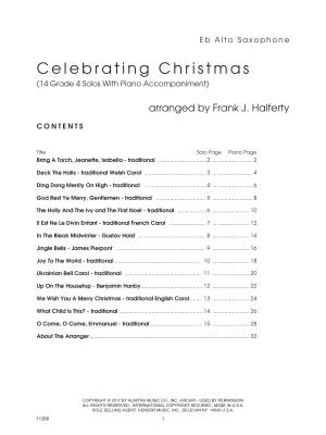 Celebrating Christmas (14 Grade 4 Solos With Piano Accompaniment) - Halferty - Eb Alto Saxophone - Book