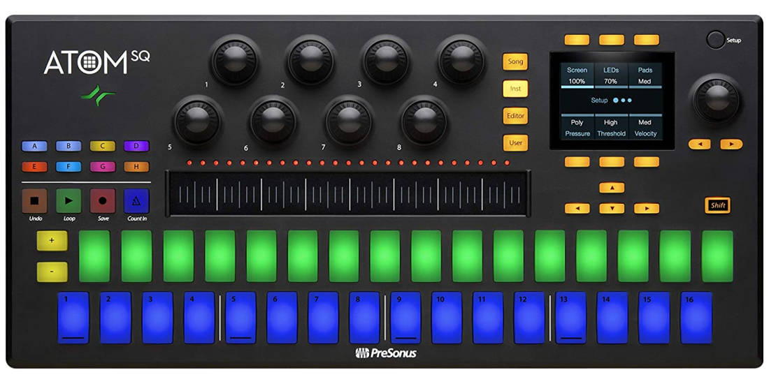 PreSonus ATOM SQ MIDI Keyboard/16-Pad Step Sequencer | Long & McQuade