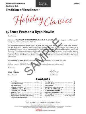 Tradition of Excellence: Holiday Classics - Pearson/Nowlin - Bassoon/Trombone/Baritone B.C - Book
