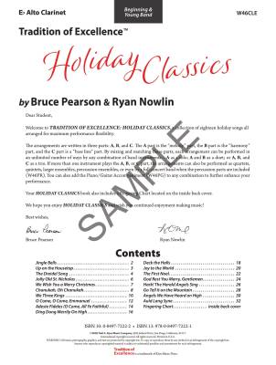 Tradition of Excellence: Holiday Classics - Pearson/Nowlin - Eb Alto Clarinet - Book