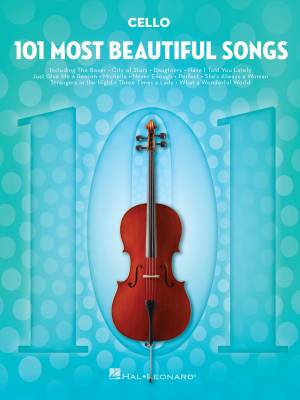 101 Most Beautiful Songs - Cello - Book