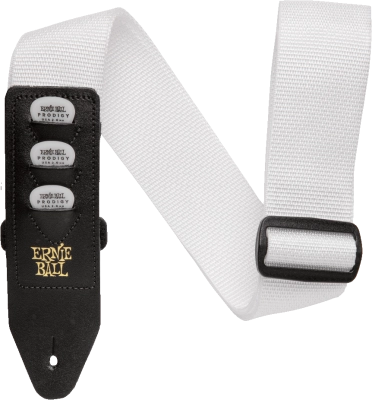 Ernie Ball - 2 Pickholder Strap - White