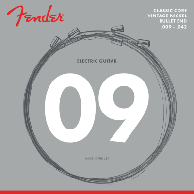 3155L Classic Core Electric Guitar Strings, Vintage Nickel, Bullet Ends - Light (.009-.042)