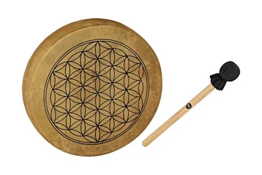 Native American-Style Hoop Drum - 15\'\' Flower of Life